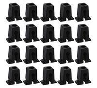 ECSiNG 50 piezas interior de la rueda del arco de forro de tuerca clips de ajuste del coche 811807577C A0019884681 plástico compatible con Audi Skoda VW Golf Corrado negro