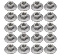 ECSiNG 50 tuercas hexagonales con brida M6 x 1.0 de 19 mm OD con brida hexagonal, de acero al carbono, para muebles industriales y bricolaje