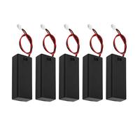 ECSiNG 5PCS Negro 3V 2 AAA Paquete de Soporte de Batería Caja de Almacenamiento con Interruptor de Encendido/Apagado Cable Conector Macho PH2.0-2Pin Compatible con BBC Micro:bit Board 135mm
