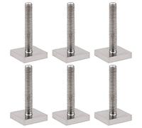 ECSiNG 6PCS T-Track Adaptador M6 x 35 mm Pernos de Ranura en T de Acero Inoxidable 20x20 mm Pernos Cuadrada Accesorios de Barra de Techo de Coche para portaequipajes de Techo de Coche Portaequipajes