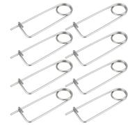 ECSiNG 8 Pasadores de Seguridad con Forma de Broche de 2 X 58 Mm Pasadores de Resorte de Acero Inoxidable 304 para Asegurar Orificios de Bloqueo