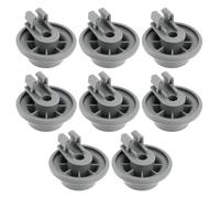 ECSiNG 8 rodillos inferiores para lavavajillas con ejes, pieza de repuesto 10004364 4580120 AP6262276 PS12367111 compatible con Bosch