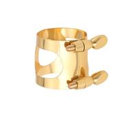ECSiNG Abrazadera de Boquilla para Saxofón Tenor de Latón de Doble Tornillo Ajustable Compatible con Yamaha
