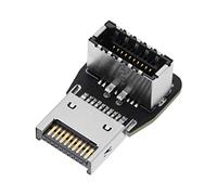 ECSiNG Adaptador frontal tipo E para placa base de PC tipo E macho a hembra adaptador convertidor de codo de 90 grados PH74A soporta USB 3.1 10G / USB 3.2 20G velocidad completa