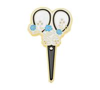 ECSiNG Aguja magnética con forma de tijera, 4,4 x 2,4 cm, recogedor de agujas de bordado, aspirador de aguja de aleación para costura, bordado, almacenamiento de costura