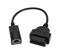 ECSiNG Cable adaptador OBD OBD2 de 3 pines a 16 pines de diagnóstico de 16 pines, cable de extensión para lector de escáner, compatible con conector de vehículo Honda Scanner