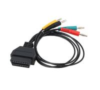 ECSiNG Cable Adaptador OBD2 Hembra de 16 Pines A Conector Banana de 4 Mm para Coche 30 Cm para Sistemas Profesionales KTS