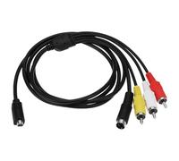 ECSiNG Cable de audio y vídeo VMC de 10 pines VMC-15FS VMC-30FS AV a RCA, pieza de repuesto compatible con Sony DCR-SR90/DPP-EX50/HDR-CX7/HDR-FX7 Handycam videocámara (1,5 m)