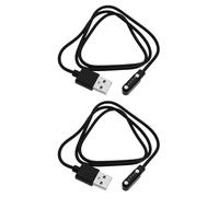 ECSiNG Cable de carga magnético USB a 4 pines para reloj inteligente, gafas inteligentes, rastreador de fitness, cable de contacto, espaciado de pines de 7,62 mm, longitud 60 cm, color negro