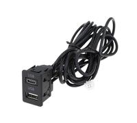 ECSiNG Cable de extensión dual USB tipo C para salpicadero de coche, 145 cm, 4 pines, 6 pines, compatible con navegación Android