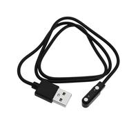 ECSiNG Cable USB a USB de carga magnético de 2 pines para reloj inteligente, gafas inteligentes, rastreador de fitness, distancia entre pines de contacto del cable: 7,62 mm, longitud 60 cm, color