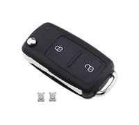 ECSiNG Carcasa de Repuesto Plegable de 2 Botones para Coche, Carcasa de Repuesto Compatible con VW Amarok 2012-2020 Transporter 2011-2019 con 2 microinterruptores SWC5