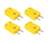 ECSiNG Conector Macho de Sonda de Prueba de Temperatura de Termopar Tipo K de 4 Piezas para Sensores Industriales