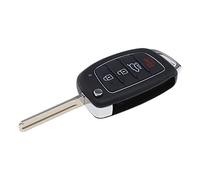 ECSiNG Funda de Repuesto para Llave de Coche de 4 Botones con Hoja sin Cortar, Compatible con Hyundai Solari/ix35/i40/i45/Santa