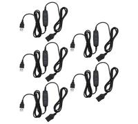 ECSiNG Interruptor Regulador de Intensidad de Tira LED de 5 V CC con Extensión USB Hembra A Macho de 3 Botones Luz de Atenuación de 10 Velocidades