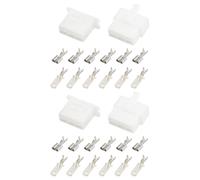 ECSiNG Juego de 2 conectores eléctricos de 6 pines macho y hembra de 6,3 mm, bloque de cableado, acoplador de arnés para uso automotriz