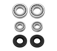 ECSiNG Juego de 2 rodamientos de rueda 30203 30205 de 25 x 52 x 7 mm, anillo de sellado compatible con eje ALKO sin freno hasta 750 kg, color negro