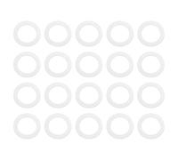 ECSiNG - Juego de 20 arandelas de mango de botón de metal, 19 x 13 x 0,75 mm, adecuadas para los antiguos botones de puerta, botones de manija, palancas plateadas