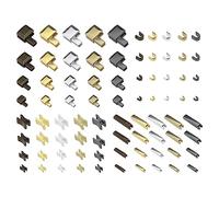 ECSiNG Juego de 20 juegos de reparación de cremallera #3#5#8#10 pestillo de cremallera de metal retenedor deslizante de inserción pin cierre inferior tapón para ropa tiendas de campaña 5 colores