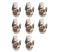 ECSING - Juego de 8 enchufes hembra (3,5 mm, chasis de montaje en panel Jack Mono con junta y tuerca tipo de soldadura para audio guitarras eléctricas, altavoces con interruptor de pie bajo