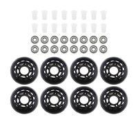 ECSiNG Juego de 8 ruedas de patín en línea de 64 mm 82 A con rodamientos ABEC-7, ruedas para patines de ruedas, ruedas de equipaje, ruedas de entrenamiento, para interior y exterior