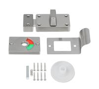 ECSiNG Kit de Cerradura para Puerta de Baño de Acero Inoxidable con Indicador de Cerradura Roja Y Verde (vacío/ocupado)