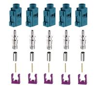 ECSiNG Kit de reparación de conector de antena hembra de Fakra para conectar RG174/RG316 cable de coche que prensa de soldadura adaptador de antena convertidor