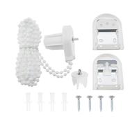 ECSiNG Kit de reparación de persianas enrollables de 25 mm, abrazadera de plástico, accesorio de cadena de cuentas para rodillo de 25 mm, color blanco