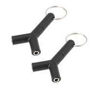 ECSiNG Pack de 2 Negro Divisor Auriculares 3,5 mm Macho a Doble Hembra Compatible con iPhone Compatible con Samsung para Dispositivos 3,5 mm TRS
