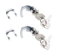 ECSiNG Pack de 2 Núcleos de Cerradura para Cajón de Efectivo Compatible con oem 6213-12960 Cilindro de Leva Plateado para Sistemas de Caja