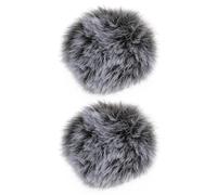 ECSiNG Pack de 2 Paravientos de Piel para Micrófono de Solapa Compatible con Ø 0,5-1,2 cm