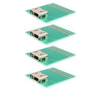 ECSiNG Pack de 4 Compatible con HDMI Mini Tipo C a 2,54 mm Placa Adaptador Breakout Hembra para Prototipado y Reparación