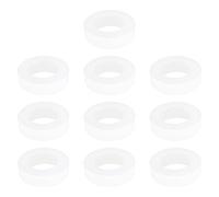 ECSiNG Paquete de 10 Arandelas de Nylon para Regulador 18 mm od 10 mm id Grosor 5 mm Blanco Compatible con Reguladores de co2