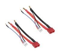 ECSiNG Paquete de 2 adaptadores compatibles con enchufe T a banana de 4 mm compatible con cable de equilibrio JST XH 2S para carga de batería RC LiPo