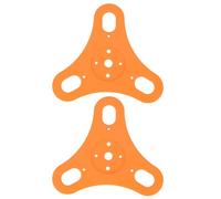 ECSiNG Paquete de 2 placas limitadoras de película para máquinas de sellado manual de vasos de 12,5 mm, agujero central, plástico naranja, compatible con selladores de vasos