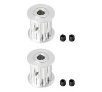 ECSiNG Paquete de 2 Polea de Temporización 10 Dientes Eje 5 mm Correa 15 mm Doble Brida Compatible con htd-5m para Impresora 3d cnc