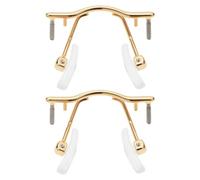 ECSiNG Paquete de 2 Puente Nasal de Aleación Oro para Gafas sin Montura Compatible con Monturas Ópticas