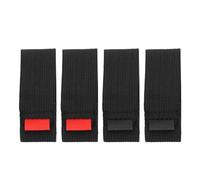 ECSiNG Paquete de 4 correas protectoras elásticas para carrete de pesca, con carretes antidesgaste, accesorios de protección, talla L