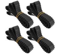 ECSiNG Paquete de 4 pistas circulares cerradas de goma negra de 38,5 x 2 cm compatibles con chasis robot de tanque RC