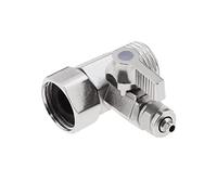 ECSiNG Válvula de aislamiento en T 1/2 pulgadas hembra x 1/2 pulgadas macho x 1/4 pulgadas tubo conector rápido válvula de globo adaptador de agua de alimentación para kits de filtración de los