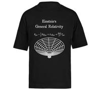 Ecuación De La Relatividad General De Einstein Camiseta Extragrande Holgada Negra Unisex Unisex Black tee Baggy Oversized T-Shirt