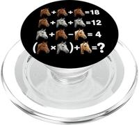 Ecuación matemática Caballo Puzzle Álgebra Divertido Profesor Estudiante PopSockets PopGrip para MagSafe