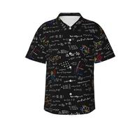 Ecuación matemática Fórmulas matemáticas,Camisa Hawaiana para Hombre, Informal, de Playa, de Manga Corta, de Verano, Ligera, para Adultos,M