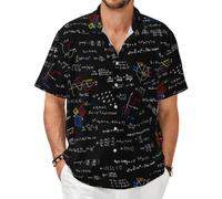 Ecuaciones matemáticas, fórmulas matemáticas, Camisa de Manga Corta para Hombre, Camisas de Verano, Top Ligero para Adultos,As Shown,5XL