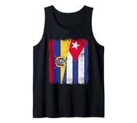 Ecuador Cuba Media Bandera Patrimonio Cubano Ecuatoriano Camiseta sin Mangas