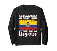 Ecuador Flag Proud Elegant Ecuadorian Boyfriend Girlfriend Manga Larga