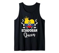 Ecuadorian Queen Ecuador Flag Proud Ecuadorian Woman Camiseta sin Mangas