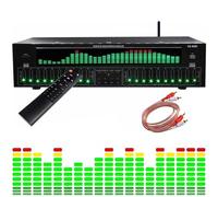 Ecualizador de Audio de 31 Bandas, Ecualizador gráfico estéreo EQ8000, Bluetooth 5.4, con reducción de Ruido y sintonización Independiente de 10 segmentos, para escenarios, conciertos y Estudios