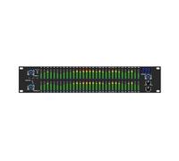 Ecualizador De Audio Digital De 2 Canales 2U LED Espectro DSP Ecualizador Profesional EQ312 Equipo De Estudio De Grabación(Black)