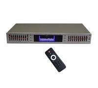 Ecualizador de Audio Digital Profesional, Ecualizador de Audio Hi-Fi de 20 Bandas, con Pantalla de frecuencia LED, Ideal para grabación en Estudio, Cine en casa y producción Musical.(Gold)